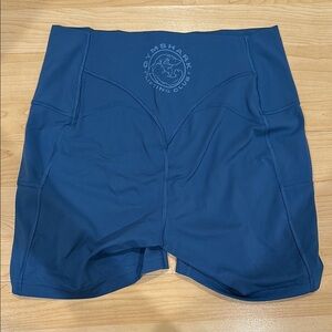 NWOT Gymshark Legacy Ruched Tight Shorts - Lakeside Blue